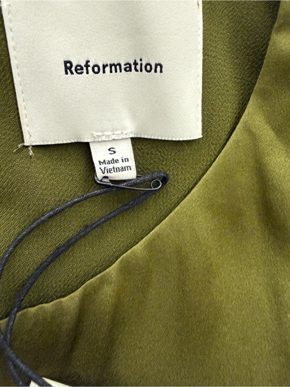 NWT Reformation Jessalyn Silk Lace Mini Dress in Moss Green Size S - Picture 12 of 17